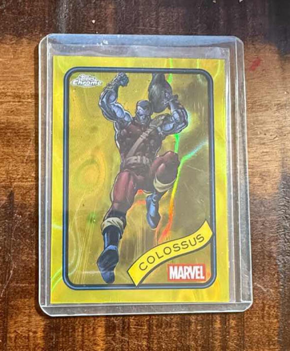 2025 Topps Chrome Marvel Colossus Yellow Lava Refractor X-Men